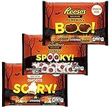 Reeses Peanut Butter Candy - Eyeballs Pumpkins and Ghosts - Halloween Chocolate Variety Pack Snack Candies Size, 9.8 - 10.2 Ounces