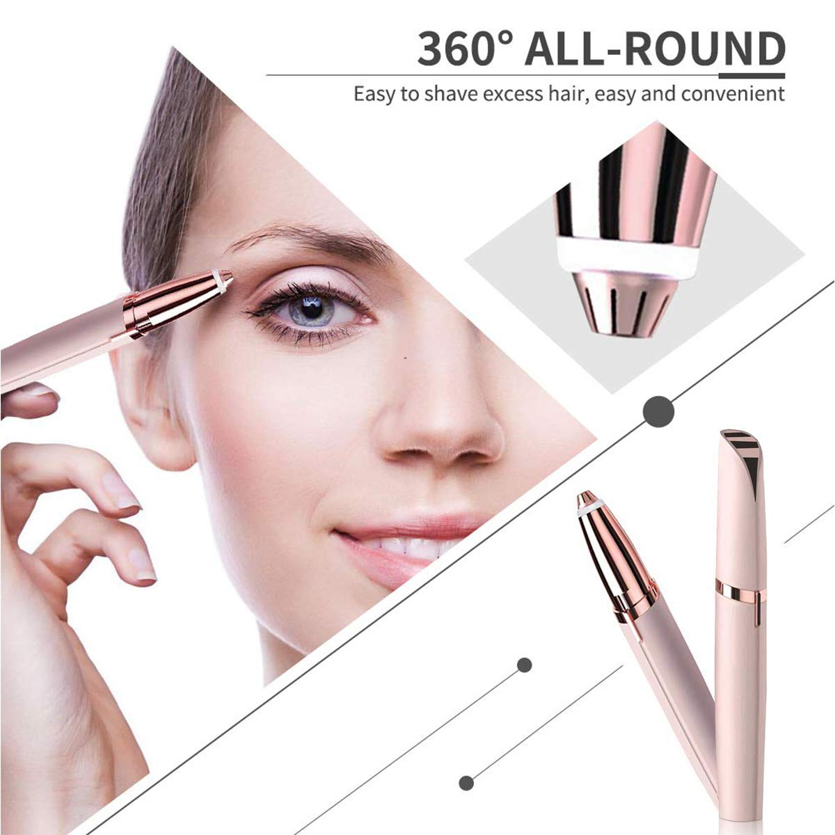 Flawlessly Hair Remover Brows Best Eyebrow Trimmer, Painless Portable
