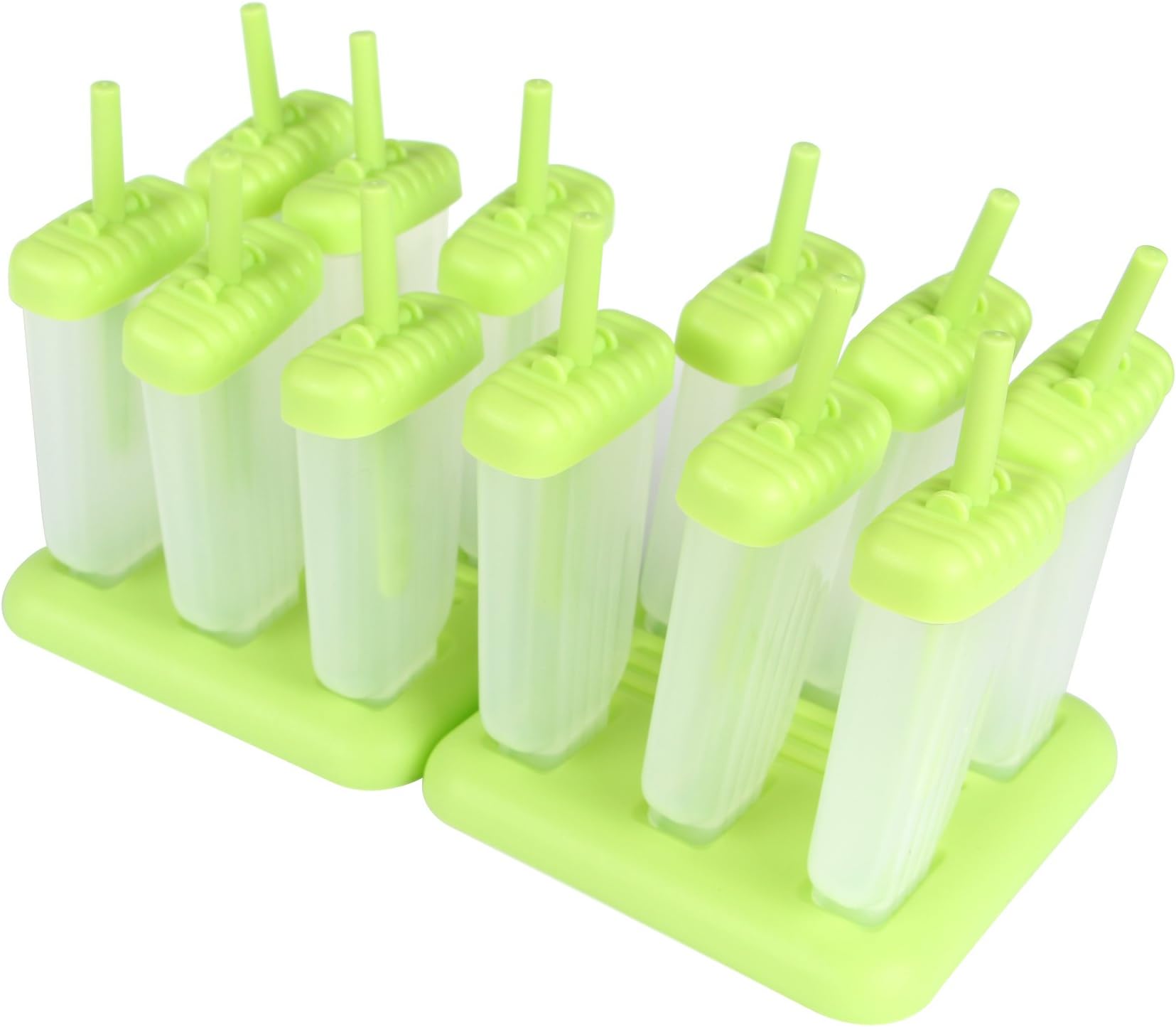 Yier Plastic Popsicle Moulds Ice Lolly Maker BPA Free Kids Kitchen Ice Pop Moulds Maker,Pack of 2
