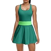 ATTRACO Tennis Outfits for Women Racerback Golf Dress Athletic Workout Dress