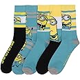 Bioworld Minions Adult Crew Socks 5-Pack - Mischievous Fun For Your Feet!