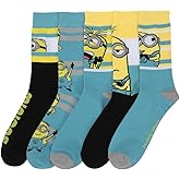 Bioworld Minions Adult Crew Socks 5-Pack - Mischievous Fun For Your Feet!