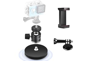 UTEBIT 2.6inch/66mm Magnetic Camera Mount 1/4 Thread, Magnet Car Screw Mount Set Black