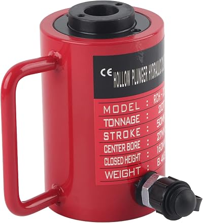 01 20T 50mm Stroke Hydraulic Lifting Cylinder Hollow Ram Jack Ultra Thin