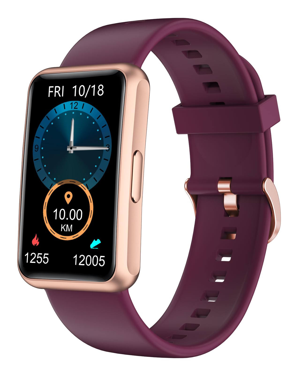 HUAKUA Pedometer Watch (No Bluetooth,No App) 1.47inch Touch Screen Smart Watch Fitness Tracker Step Counter Watch with Step Tracker,Calorie Tracker,Sleep Monitor,Alarm Clock,Waterproof IP68,Stopwatch — image 1