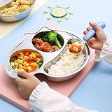 Lanjue 3 Set Baby Fork and Spoon Stainless Steel Flatware 6 Pcs Blue Green Pink view 6