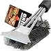 StelFyber Grill Brush and Scraper. Best BBQ Cleaner. Perfect Tools for All Grill Types, Including Weber. 18 Inch Handle. Ideal Barbecue Accessories.