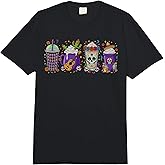 Dia De Los Muertos Coffee Cup Sugar Skull Day of The Dead Comfort Colors Adult Heavyweight T-Shirt