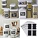 36pcs Fancy Black Board Kitchen Jam Jar Label Labels Stickers. 5cm x 3.5cm Decor Chalkboard