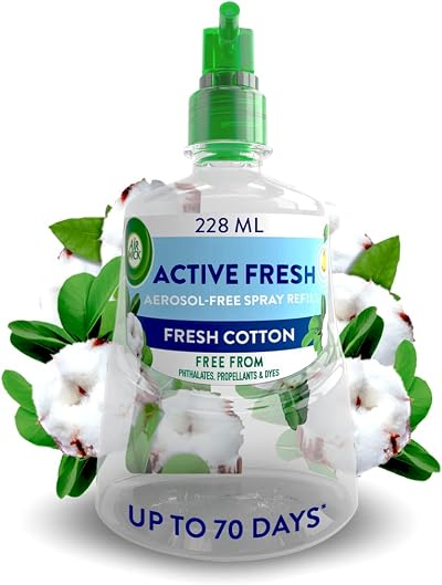 Air Wick Fresh Cotton 24/7 Aerosol-Free Automatic Refills 228ml Pack