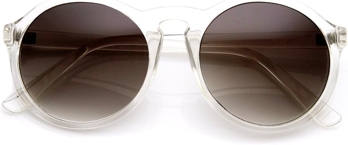 oversized clear round sunglasses