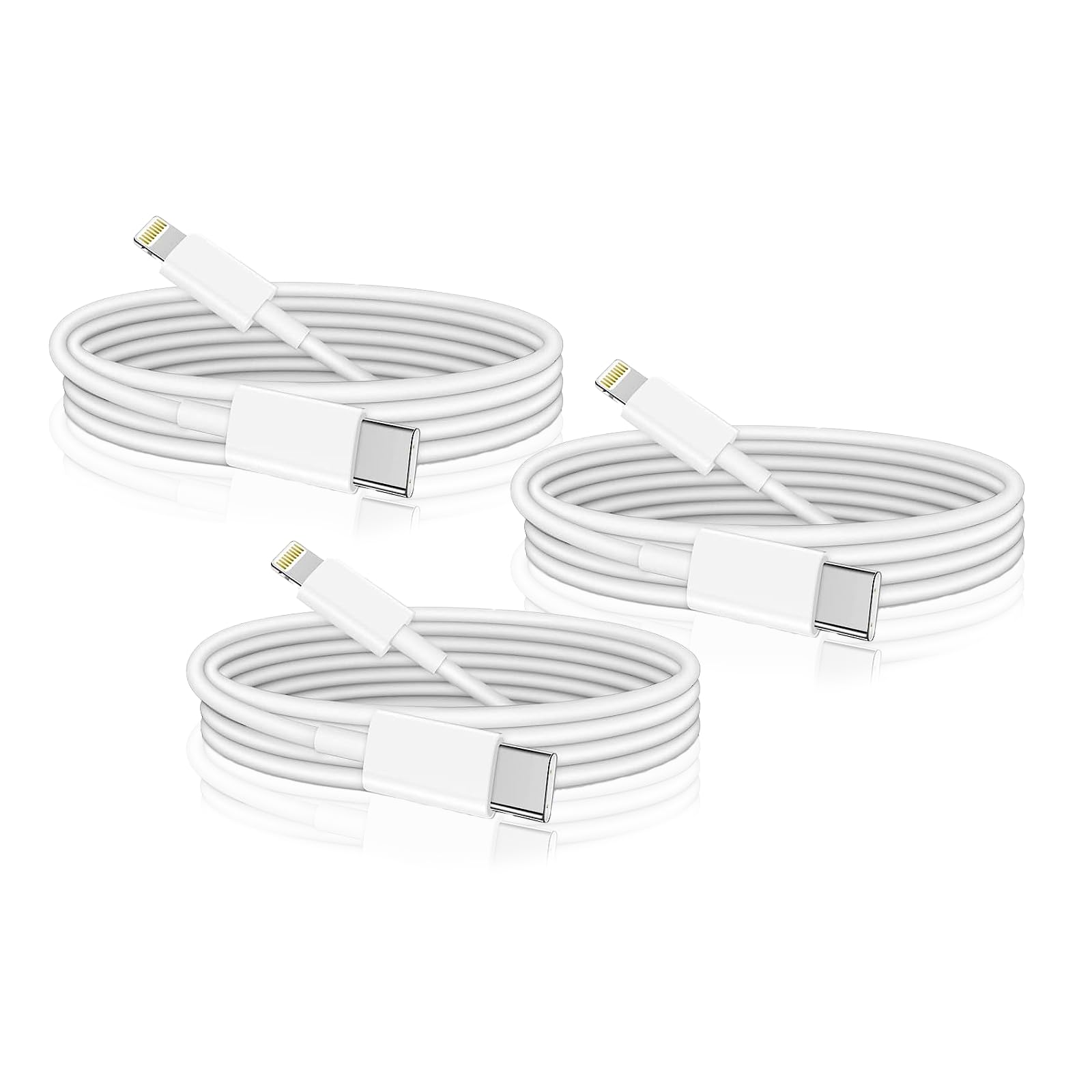 Apple MFi Certified 1M USB C to Lightning Cable - 3Pack Fast Charging Cable for iPhone 14/14 Pro/13 Pro Max/12 Mini/11 Pro/11/X/XS/XR/8 Plus/7/iPad