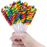 Twisty Lollipop, Rainbow Twist Lollipops Individually Wrapped Bulk, Kid's Lollipops Candy for Birthday, 12g Mixed Fruit Flavor 30 Pack