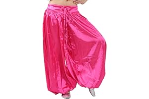 MUNAFIE Belly Dance Pants Carnival Satin Latern Pants Tribal Harem Pants