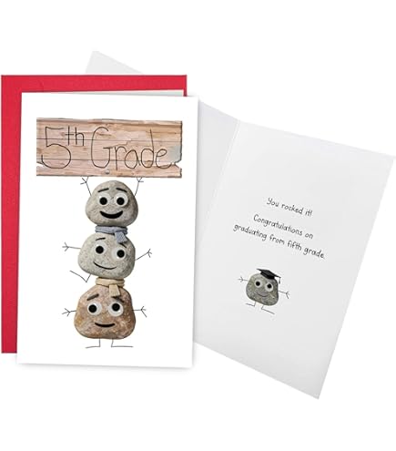 Amazon.com: Congratulations 5th Grade Graduate - Graduation Greeting Card  with Shooting Stars