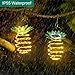 Pineapple Solar Lantern - 2 Pack Outdoor Waterproof 60LEDs, Hanging Garden Decor for Outside Patio Yard Backyard Tree Porch Landscape Lighting, Warm Light