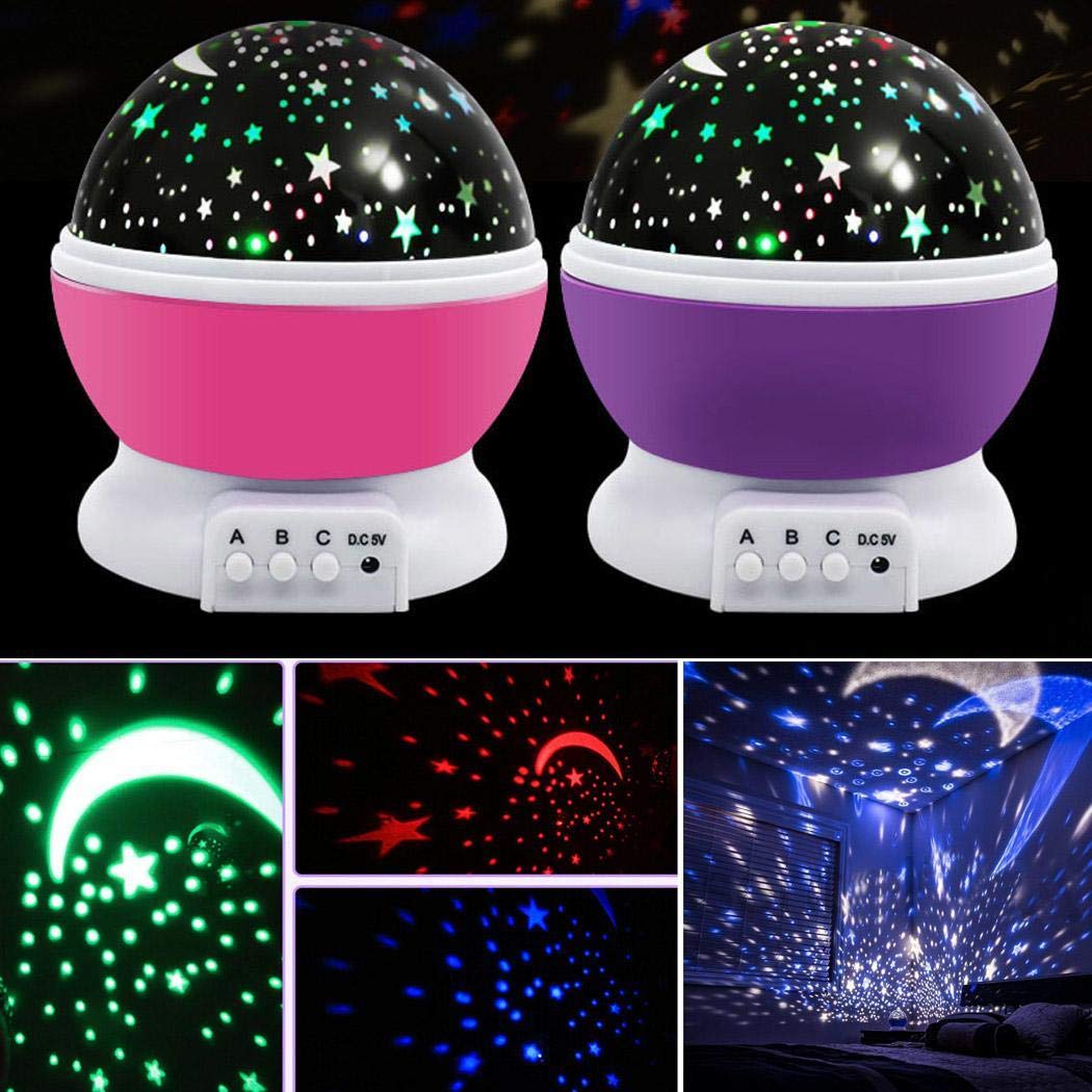 Rameng Lampe De Projection Veilleuse Bebe Etoile Romantique Colore Veilleuse De Nuit Enfant Adulte Luminaires Eclairage Lampes De Jour