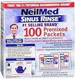 NeilMed Sinus Rinse All Natural Relief Premixed Refill Packets 100 Each (Pack of 3)