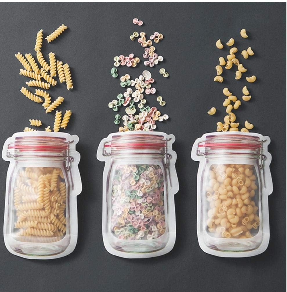 Gamloious Bottle Shape Storage Bag Organizer DIY Clear Plastic Grip Self Seal Resealable Zip Lock Bag For Home Sundries Storages