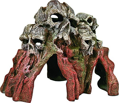 Exotic environments skull mountain aquarium ornament, m…