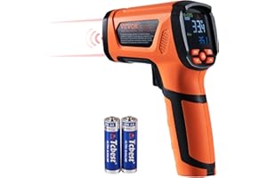 VEVOR Infrared Thermometer, -40~2732°F Dual Laser Temperature Gun Non-Contact, Handheld IR Heat Temperature Gun with Adjustab