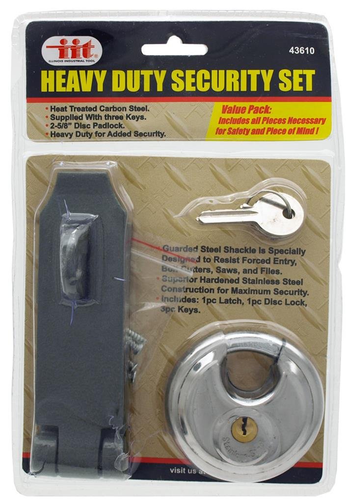 IIT 43610 Heavy Duty Security Set with Latch and Lock