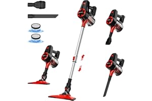 UMLo Cordless Vacuum Cleaner, 6-in-1 Ultra-Lightweight Stick Vacuum with 2200 mAh Battery, Powerful Rechargeable Vacuum Cleaner, 40 Mins Max Runtime, Perfect for Carpet Hard Floor Pet Hair Home-N3