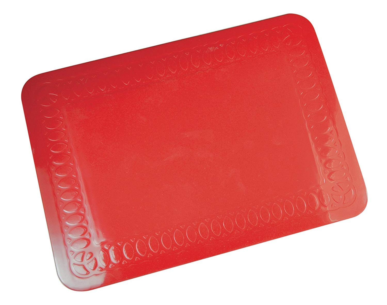 Tenura Red Silicone Rubber Non Slip Table and Tray Mat 25 5 x 18 5 cm