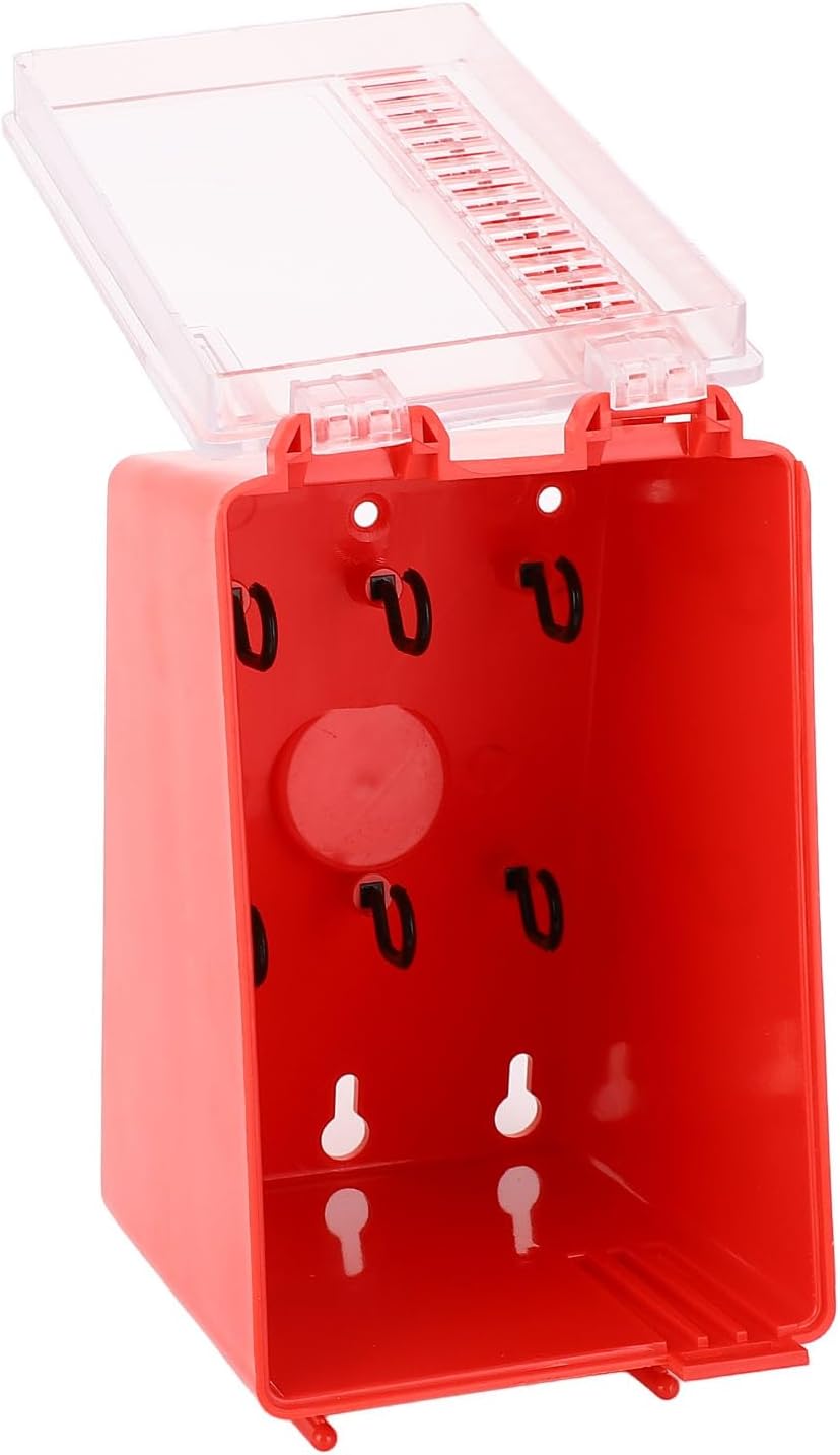 Asixxsix 8 Hook Lockout Tagout Group Lock Box Portable Wall Mount Key Station