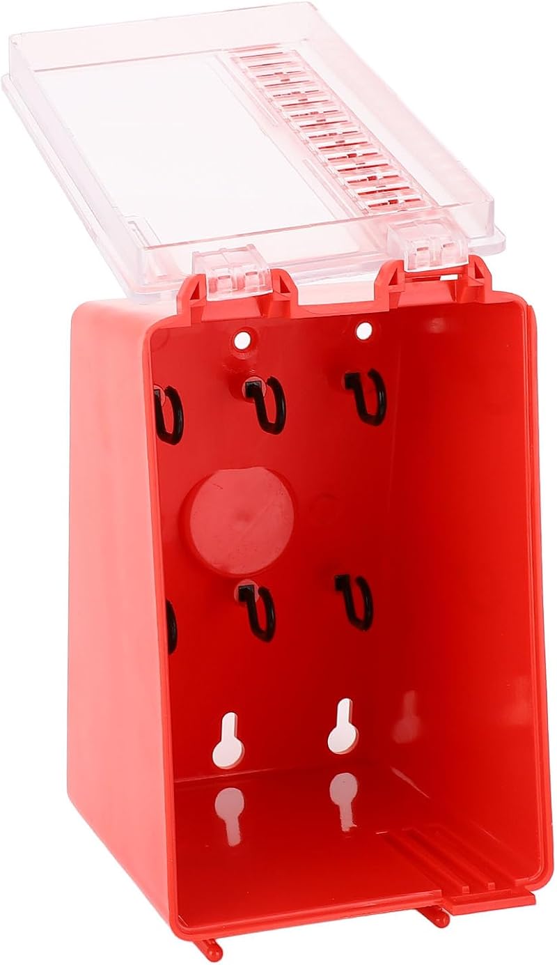 Asixxsix 8 Hook Lockout Tagout Group Lock Box Portable Wall Mount Key Station