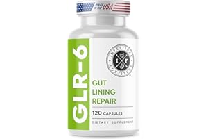 Intestinal Fortitude GLR-6 - Gut Lining Repair Supplement for Gut Health - Leaky Gut Repair with L-Glutamine, Slippery Elm, DGL Licorice Root, Marshmallow Root, Fenugreek - IBS, IBD, GERD - Vegan
