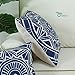 CaliTime Canvas Throw Pillow Cover Case for Couch Sofa Home Decoration Modern Compass Geometric 20 X 20 Inches Navy Blue