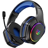 Wireless Gaming Headset for Ps5, Ps4, Pc with 7.1 Surround Sound, 360° Adjustable Microphone, 40H+ Battery, 2.4GHz USB & Type-C – Compatible with Switch, Laptop, Mac, Mobile Phone