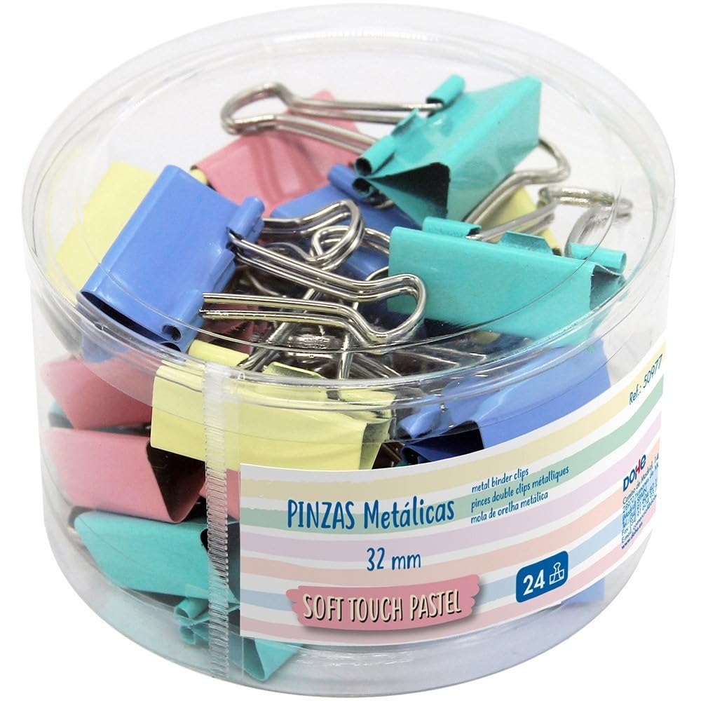 32 mm Pastel Coloured Metal Tongs Jar (24)