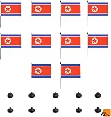 AZ FLAG Set of 10 North Korea Table Flags 5x8 in, 21x14 cm, 10 Flags view 5