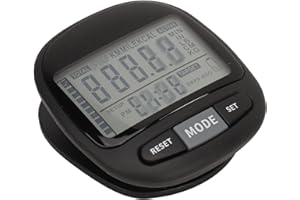 POENVFPO 3D Pedometer, Accurate Step Counter Tracks Steps Calories Distance Miles, with Built in 210MAH Battery, for Men Wome