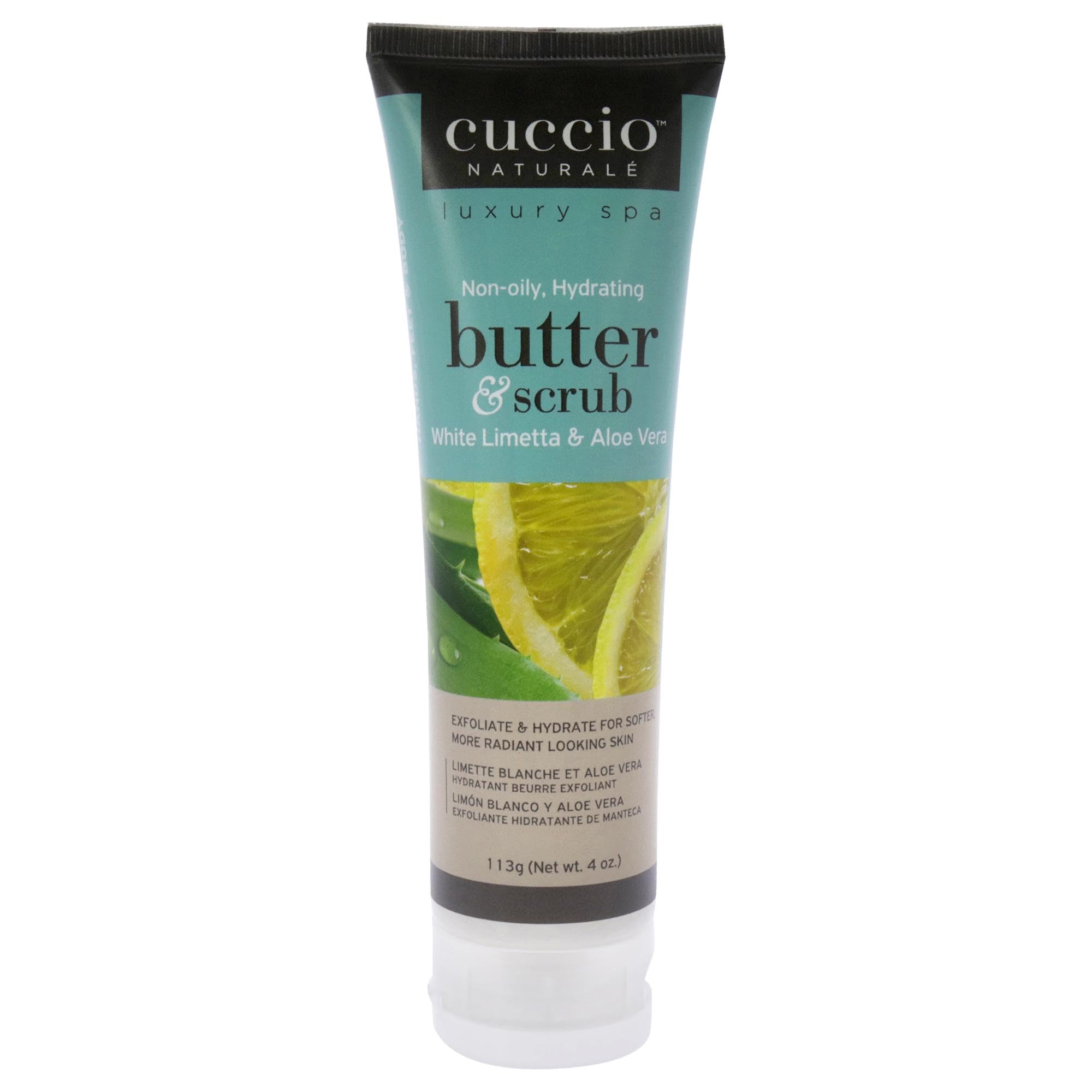 Cuccio White Limetta & Aloe Vera Butter Scrub Tube 4oz