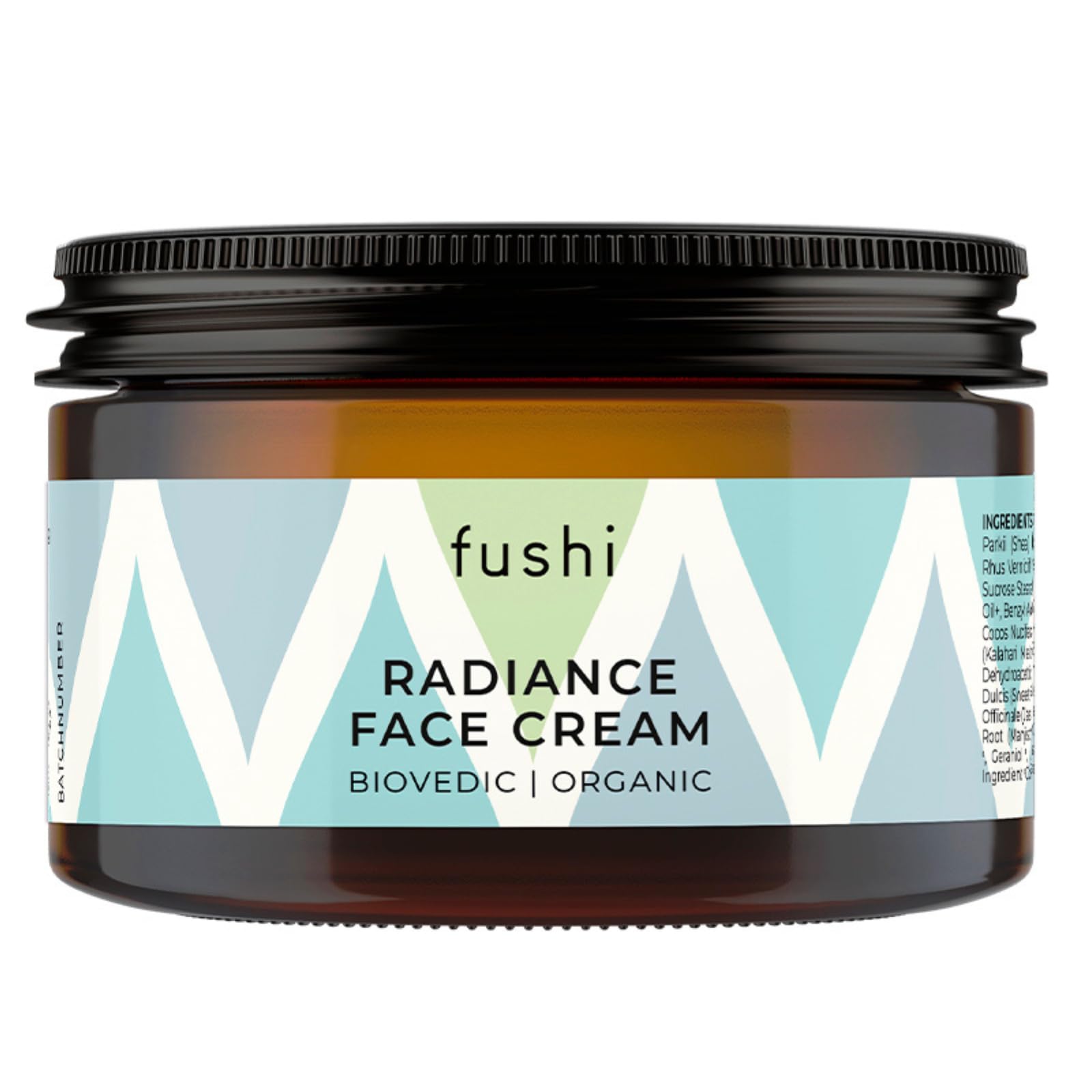 Fushi Biovedic Radiance Face Cream 50ml |Fresh Pressed | Ayurvedic Herb Manjisthta, Kalahari Melon Seed & Rice Bran Oils |Best For Hydration, Nourishing & Skin Brightening | Manufactured In The UK