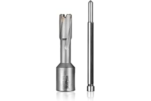 ANGELSWORD TCT Annular Cutter Diameter 1/2", Cutting Depth 1-3/8" Tungsten Carbide Tipped, Mag Drill Bits Kit for Magnetic Drill Press, with One 1/4"*3.5" Pilot Pin