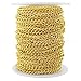CleverDelights Curb Chain Spool - 3x5mm Link - Gold Color - 30 Feet - Bulk Jewelry Chain Roll