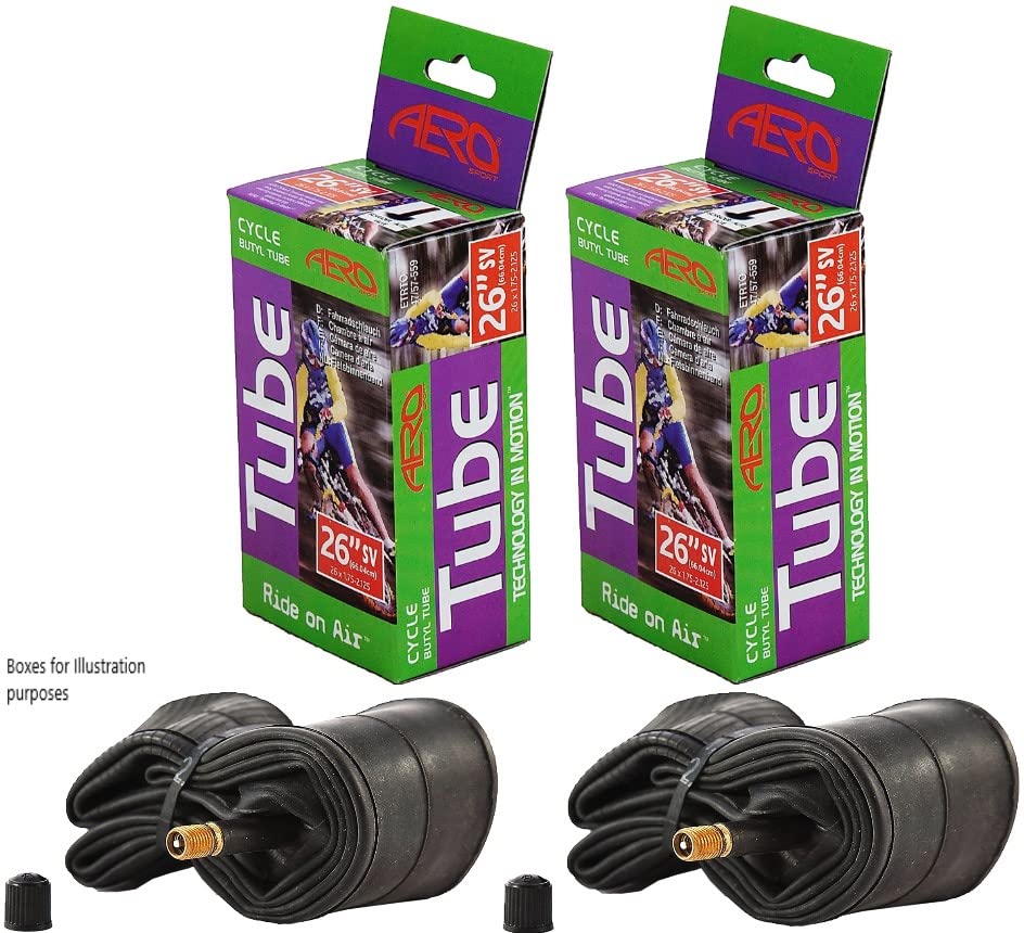 Aero Sport Bicycle Bike Butyl Inner Tubes 26" x 1.75-2.125 SET X 2