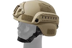 AZB Tactical Helmet Lightweight Airsoft Helmet Paintball Fast Helmet with Ear Protection, Front NVG Mount and Side Rail