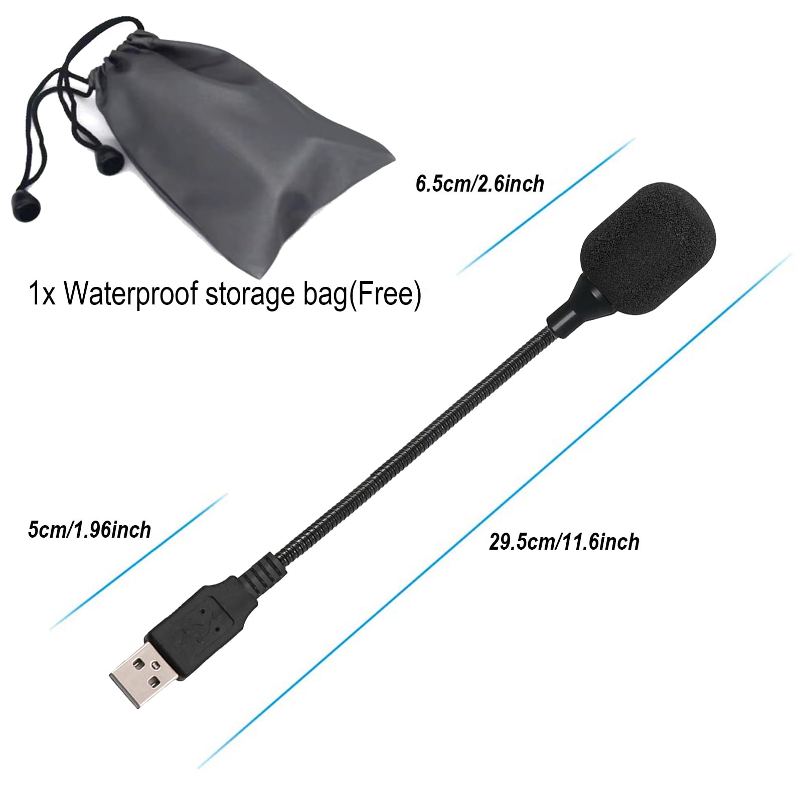 Small Usb Mic Mua Blapsuro Mini USB Microphone for Laptop and Desktop Computer,Plug ...