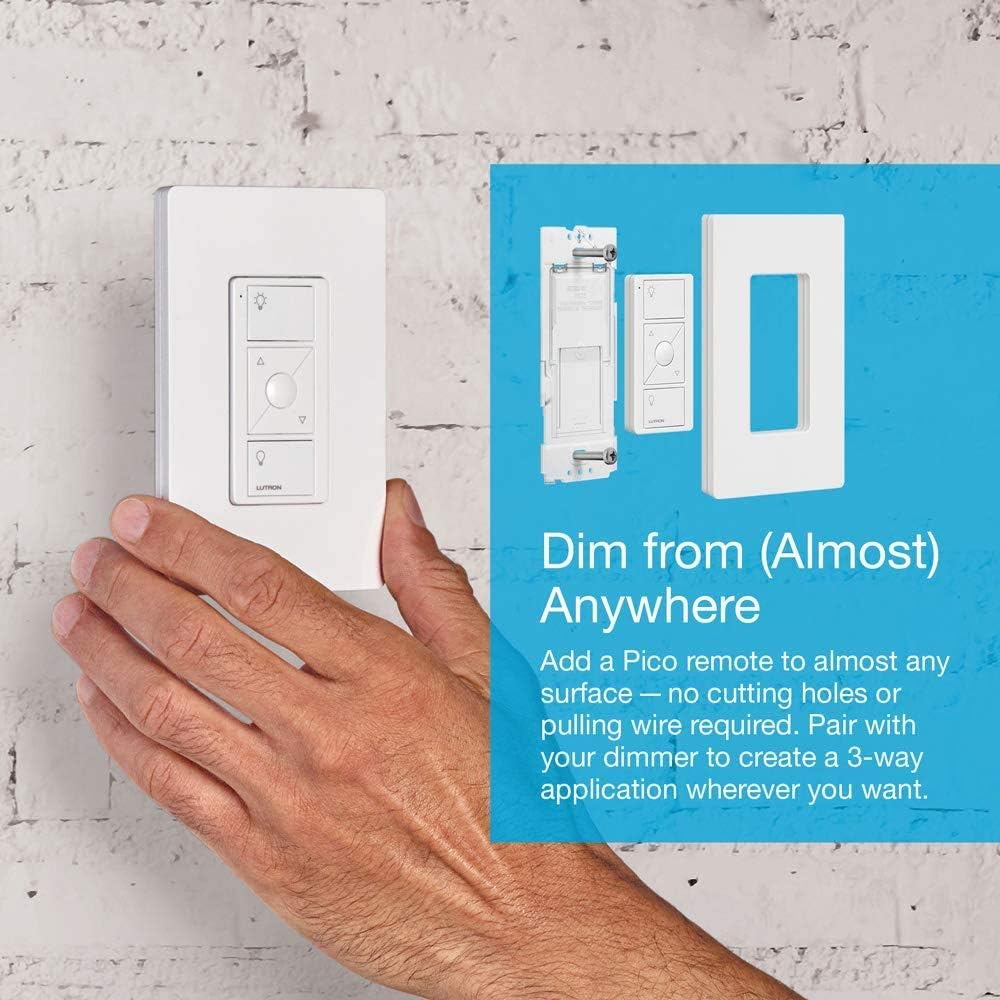 Lutron P-BDG-PKG2W-A Wireless Deluxe Dimmer Bridge Caseta Smart Start Kit, White, 2 Count - - 