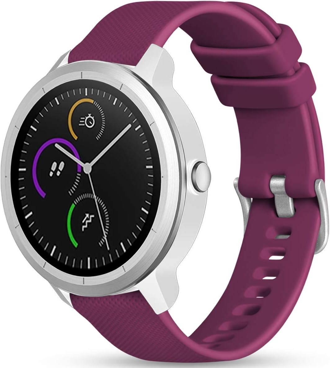 Vobafe 20mm Strap for Garmin Vivoactive 3/3 Music/Venu/Venu 2 Plus/sq/sq 2/Forerunner 245/645/55