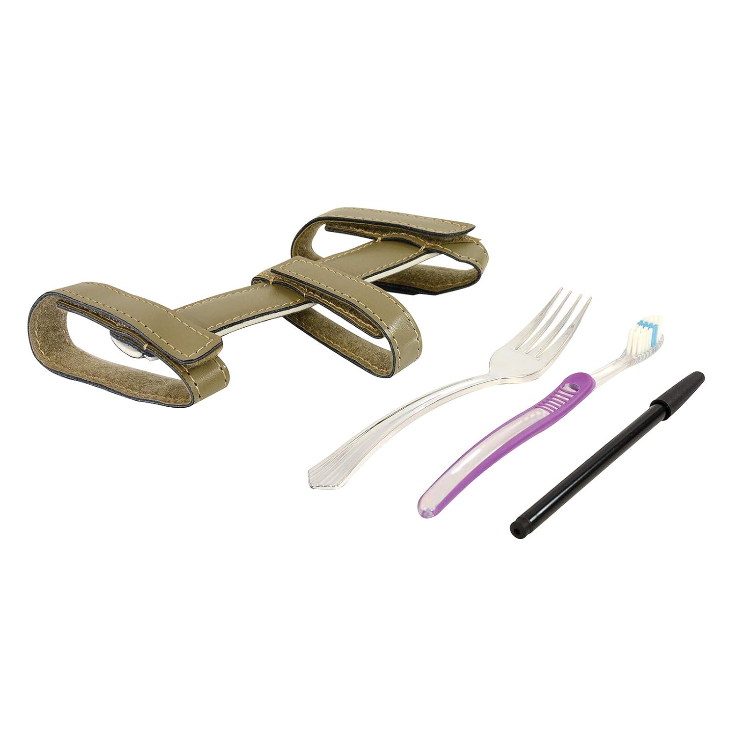 Sammons Preston Economy Wrist Support with Utensil Holder Pocket for Left Hand, Leather Covered Metal Wrist Splint & Kitchen Aid for Carpal Tunnel & Hand Injuries, Stabilize Left Wrists, Large 3.5": Industrial & Scientific