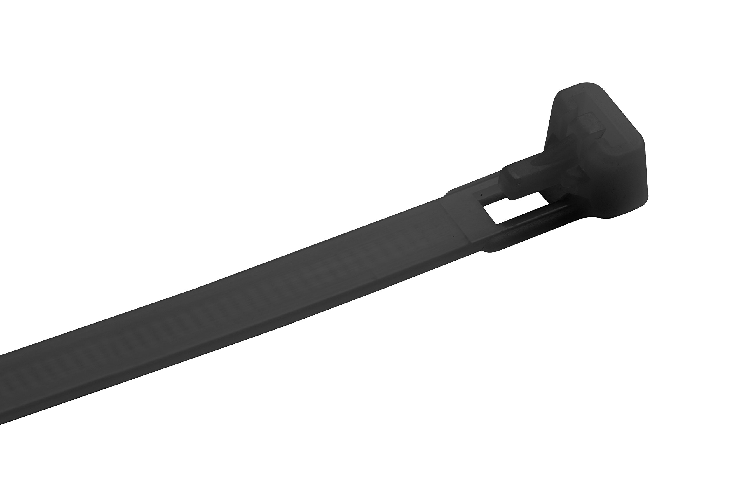 Meister Cable Binder 200 mm, 25 Pieces, Black, Relockable, black, 7452450