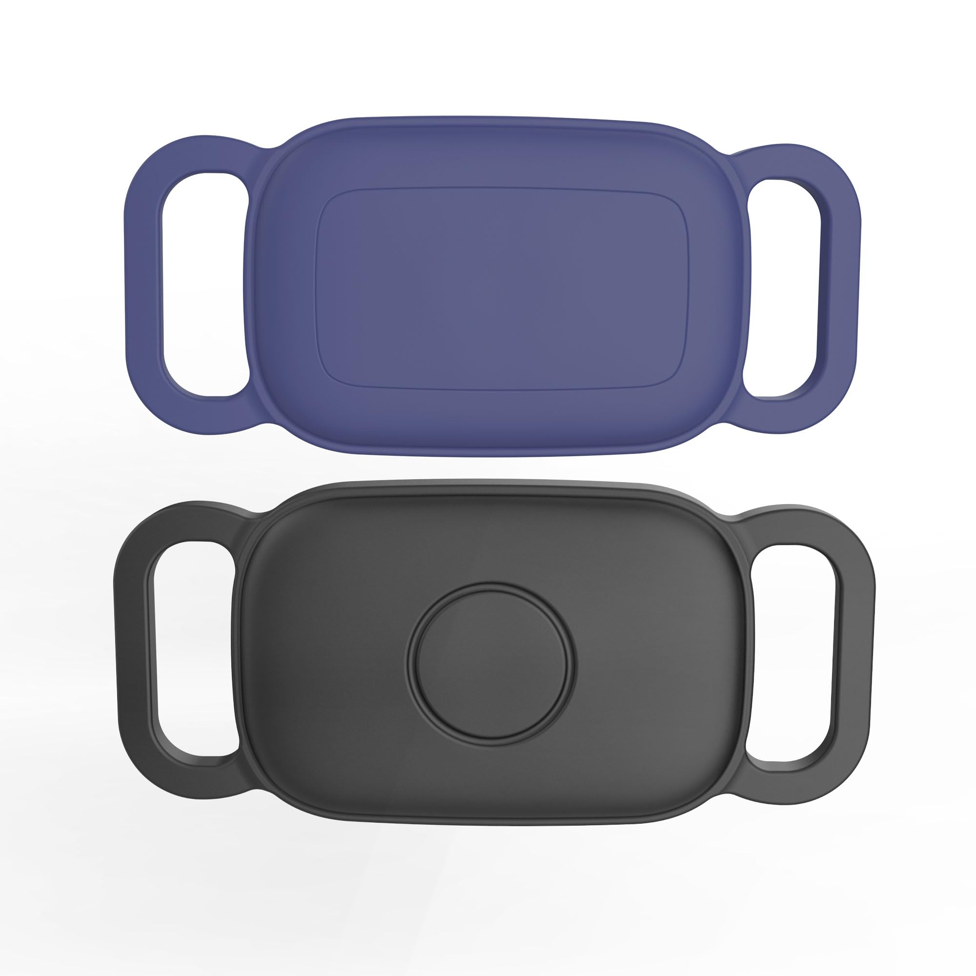 Photo 1 of [2 Pack] Dog Collar Holder for Tile Pro 2024 Tracker, Waterproof Silicone case for Tile Life360 pro, Durable Flexible Scratch Resistant Cover Finder for pet cat Necklace Accessories(Black/Blue)