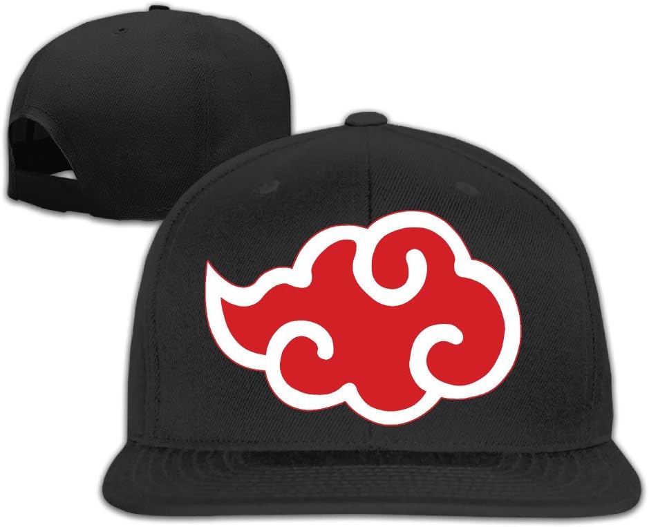 Shippuden Akatsuki Clouds Embroidery Fitted Flat Brim Baseball Cap