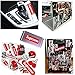 Potelin Supreme Stickers 50/100 Pieces Pack Waterproof and Oil Proof OEM Style for Decoration of Smart Phone, Laptop, Backpack Skateboarding, Cars, Laggages etc (Red 50 Pcs)